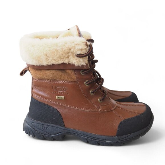 UGG Australia Butte Waterproof Vibram Leather Winter Boots Brown 5209 Women's 5 - Picture 4 of 11
